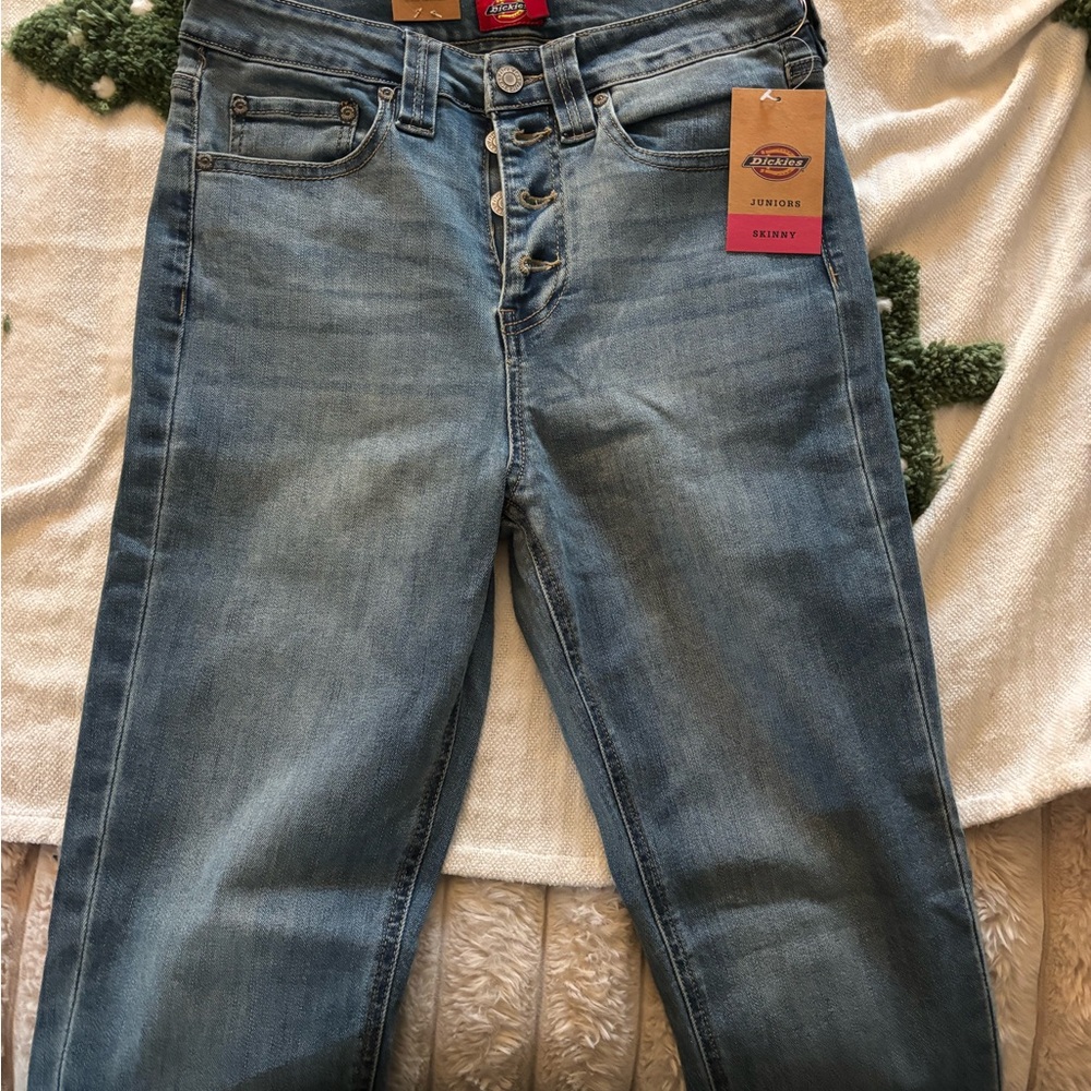 Dickies Light Blue Skinny Jeans - Picture 3 of 4